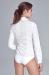 Uniwersalna koszula body z kołnierzykiem - biała