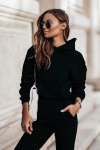 czarny dres z bluza z kapturem