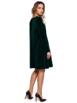 elegancka trapezowa sukienka welur