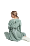 bluza w kolorze mietowa z nadrukiem w luznym stylu