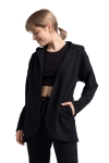 bluza bez zapiecia czarna z kapturem