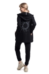 czarna bluza z modnym nadrukiem