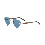 modne sercowe okulary niebieskie dla kobiet