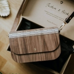 mala torebka na ramie z drewna damska