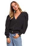 elegancki sweter damski zapinany z przodu na guziki