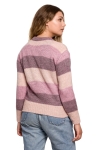 modny kolorowy sweter z zabudowanym dekoltem