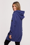 bluza indygo oversize z miekkiej tkaniny bawelnianej,