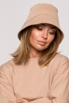 kapelusz bucket z dzianiny w bezowym kolorze