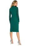 elegancka sukienka z transparentnymi rekawami