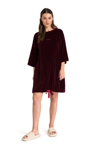 dziewczęca tunika w kolorze brudnego różu z miękkiego materiału.jpg