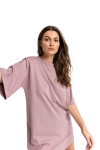 różowy T-shirt damski oversize do casualowych stylizacji.JPG