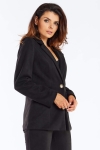 czarna krótka damska marynarka do biura.jpg