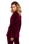 bordowy damski żakiet na długi rękaw do jesiennych stylizacji.jpg