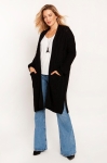 czarny długi kardigan damski z rozcięciami.jpg