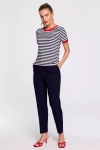 elegancka casualowa bluzka w poziome paski z dekoltem do codziennych stylizacji.webp