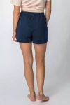 wygodne bawełniane szorty do spania granatowe z elastyczną gumką w pasie.webp