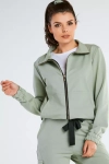 rozpinana bluza damska w kolorze miętowym.webp
