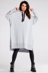szara bluza damska z wycięciami po bokach.webp