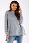 stylowa szara bluza damska w asymetrycznym kroju z dużą kieszenią.webp