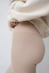 marsala bawełniane legginsy damskie basic prążek.webp