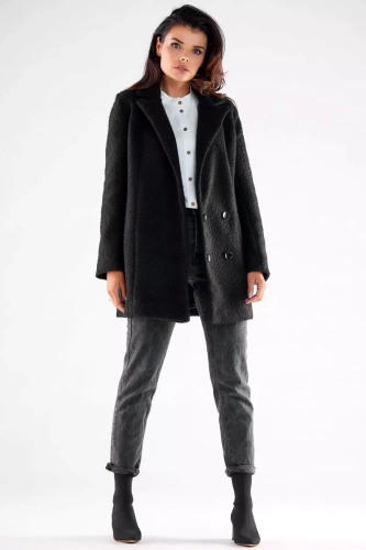 kobaltowy płaszcz damski wiosenny zapinany.webp