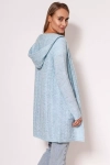 błękitny kardigan damski z kapturem.webp