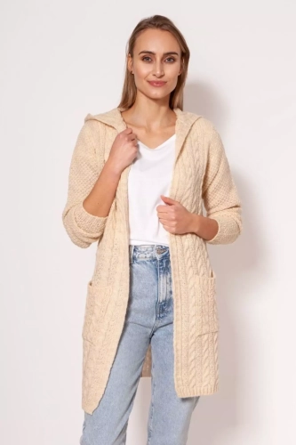 niebieski sweter bez zapięcia z kieszeniami.webp