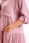 sukienka koszulowa z wiskozy z falbanką.webp