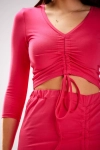 fuksjowy crop top damski bawełniany.webp