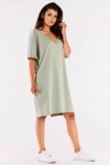 miętowa sukienka bawełniana na lato.webp