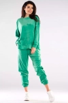 zielony komplet dresowy damski welurowy.webp