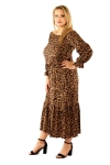 sukienka midi z paskiem w talii wzór panterka.jpg