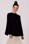 sweter damski z szerokimi rękawami w kolorze czarnym.webp