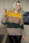 beżowy sweter w paski elegancki ciepły.webp