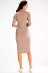 ołówkowa sukienka midi w kolorze cafe latte.webp