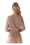 krótka bluzka z długimi rękawami w kolorze beżowym,.webp