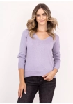 fioletowy sweter damski ze ściągaczami przy rękawach.webp