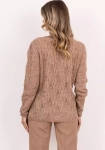 sweter damski krótki w kolorze mocca.webp