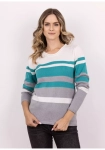 damski sweter na jesień w paseczki.webp