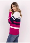 sweter różowy w paski.webp
