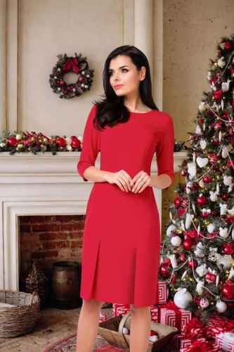 Czerwona sukienka na wigilię firmową.webp