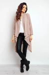 luźny beżowy kardigan z wydłużonym przodem.webp