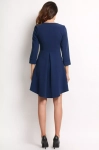 sukienka z wydłużonym tyłem granatowa.webp