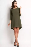 sukienka z wydłużonym tyłem oliwkowa.webp