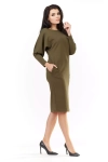 sukienka khaki z rozszerzanymi rękawami.webp