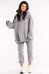 Damski komplet dresowy oversize w kolorze szarym.webp