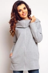 Szara bluza z kapturem na zamek