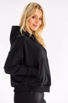 czarna bawełniana bluza z kieszeniami