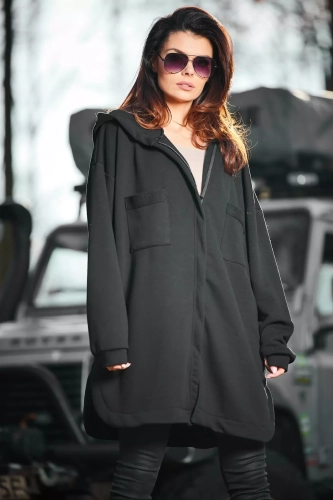 bluza boxed z bawełny z długim rękawem i zapięciem z przodu.webp