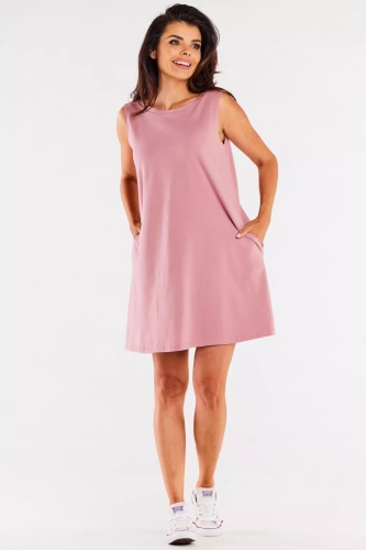 różowa sukienka codzienna na co dzień